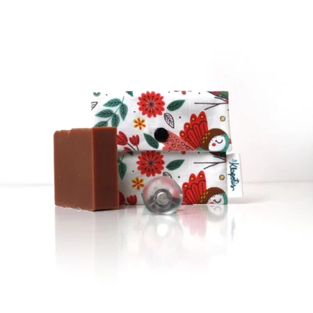Coffret savon zéro déchet Klapotis vue de face pochette piou-piou